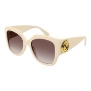 Gucci Gg1407S 004 Solglasögon Beige, Dam