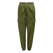 Only Slim-fit Trousers Green, Dam