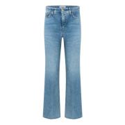 Cambio Flared Jeans Blue, Dam