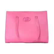 Liu Jo Kvinnors Logo Tonal Shopper Väska Pink, Dam
