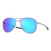 Oakley Contrail Sunglasses in Satin Silver/Prizm Sapphire Gray, Herr
