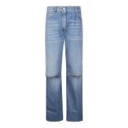 JW Anderson Bootcut Jeans med Utskuren Knä Blue, Dam