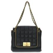 Chanel Vintage Pre-owned Laeder axelremsvskor Black, Dam