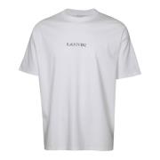 Lanvin Vit Bomull Logo T-shirt White, Dam