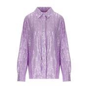 Stine Goya Lila Paljettapplikation Oversized Skjorta Purple, Dam