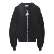 The Attico Svart Fade Sweatshirt med Logotryck Black, Dam