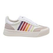 Dsquared2 Läder Sneakers Vit/Multifärgad Multicolor, Dam