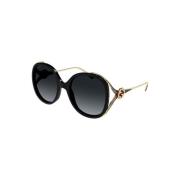 Gucci Stilrena Svarta Solglasögon för Kvinnor Black, Dam