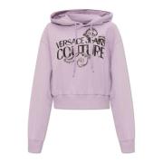 Versace Jeans Couture Bomullshoodie Purple, Dam