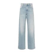 Blumarine Wide Jeans Blue, Dam
