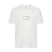 C.p. Company Grafisk T-shirt 24/1 Facili-Tees Vit White, Herr