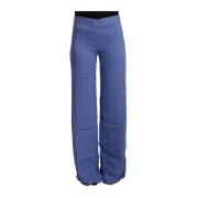 P.a.r.o.s.h. Wide Trousers Blue, Dam