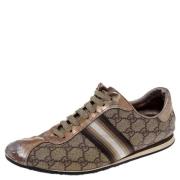 Gucci Vintage Pre-owned Laeder sneakers Beige, Herr