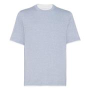 Brunello Cucinelli T-Shirts Blue, Herr