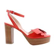 Zinda Högklackade sandaler för kvinnor Red, Dam