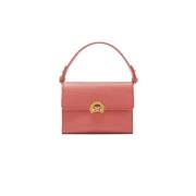 Coccinelle Läderhandväska med avtagbar rem Red, Dam
