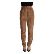 Dolce & Gabbana Slim-fit Trousers Brown, Dam