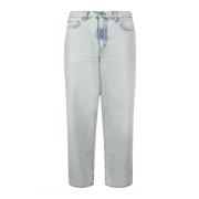 Haikure Stromboli Blue Cropped Jeans för Kvinnor Blue, Dam