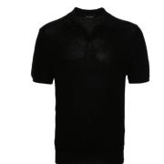 Roberto Collina Svarta T-shirts och Polos Black, Herr
