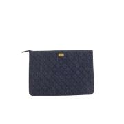 Chanel Vintage Pre-owned Bomull chanel-vskor Blue, Dam