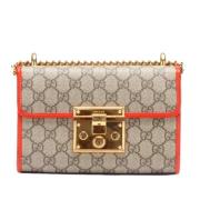 Gucci Vintage Pre-owned Tyg crossbodyvskor Beige, Dam