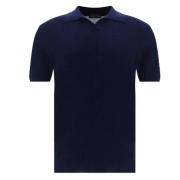 Roberto Collina Polo Shirts Blue, Herr