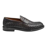 Doucal's Brun Penny Loafer Straw Intreccio Brown, Herr