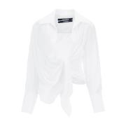 Jacquemus Klassisk Vit Button-Up Skjorta White, Dam