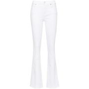 7 For All Mankind Bootcut High Rise Jeans White, Dam