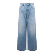 Diesel Wide Jeans Blue, Dam