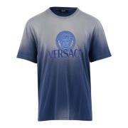 Versace Medusa Logo Tie-Dye T-Shirt Blue, Herr