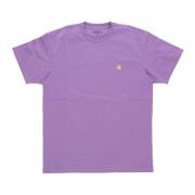 Carhartt Wip Chase T-Shirt i Violanda/Guld Purple, Herr