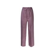 Erika Cavallini Wide Trousers Purple, Dam