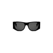 Fendi Ovala Solglasögon Bold Logo Black, Dam