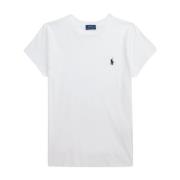 Polo Ralph Lauren Bomull Jersey Crewneck T-shirt White, Dam