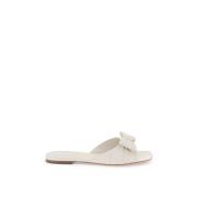 Salvatore Ferragamo Sliders White, Dam