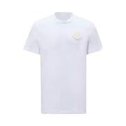 Moncler Logo Patch T-shirt White, Herr