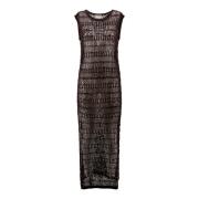 P.a.r.o.s.h. Knitted Dresses Brown, Dam