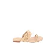 Chanel Vintage Pre-owned Mocka sandaler Beige, Dam