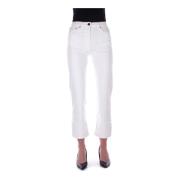 Semicouture Cropped Jeans White, Dam