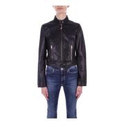 Liu Jo Leather Jackets Black, Dam
