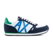 Armani Exchange Blå Mesh Mocka Sneakers Multicolor, Herr