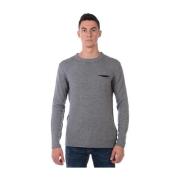 Daniele Alessandrini Pullover Sweater Stickad Gray, Herr