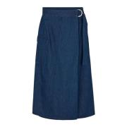Masai Midi Skirts Blue, Dam