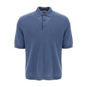 Agnona Polo Shirts Blue, Herr