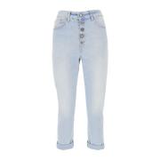 Dondup Stiliga Denim Ss23 Cropped Jeans Blue, Dam