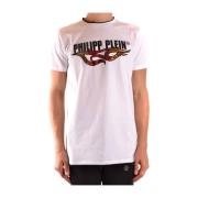 Philipp Plein T-Skjorta med paljett logotyp White, Herr