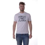 Armani Jeans Casual Logo Print Sweatshirt White, Herr