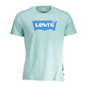 Levi's Ljusblå Bomull T-Shirt med Tryck Blue, Herr