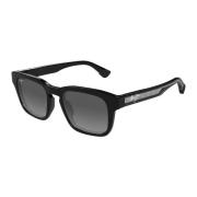 Maui Jim Maluhia Gs643-14 Shiny Black w/Trans Light Grey Sunglasses Bl...